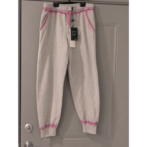 Women's The Kooples Grey & Pink Light Joggers Size 4